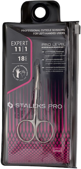 Staleks Nail Scissors Expert 11 Type 1 Stainless Steel with Curved Tip Silver 63278 1 Piece
