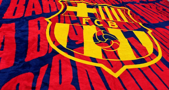 F.C. Barcelona Kinderdecke Marineblau 200x150cm