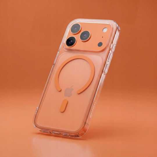 Handyhülle iPhone 18 Pro Max 17 Pro Max Spacecase Klare Magsafe Hart Transparent Magsafe Orange 5905719144203