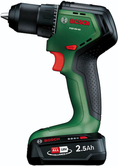 Bosch PSR18V-60 Δραπανοκατσάβιδο Μπαταρίας 18V 1x2.5Ah