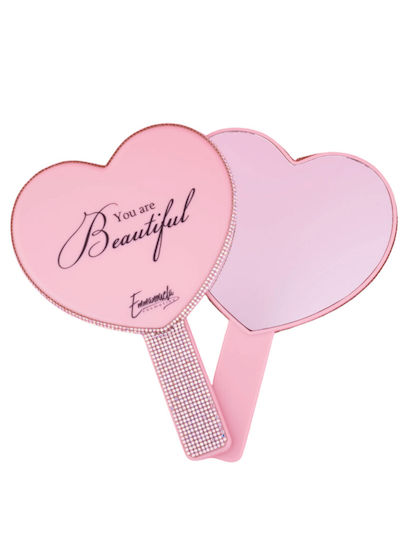 Emmanouela Cosmetics Schminkspiegel Hand You Are Beautiful Rosa