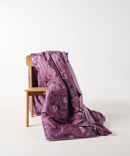 Kentia Super-Double Bed Sheet Set 240x270cm Mauve-Old Rose (4 Pieces)