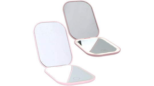Depesche Oglindă Machiaj Geantă Cu Lumină 14cm Roz
