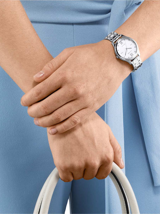 Citizen Eco-drive Γυναικείο Ρολόι 32mm Αυτόματο με Ασημί Ατσάλινο Μπρασελέ