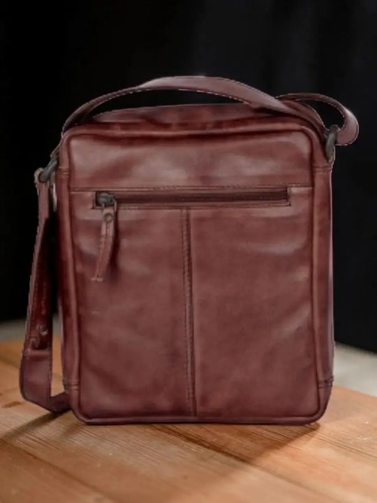 Leather Men's Shoulder / Crossbody Bag Brown
