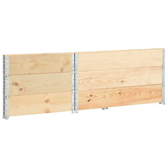 vidaXL Garden Fencing Supplies Flower Bed made of Wood 80x120x19 cm 3 Pieces