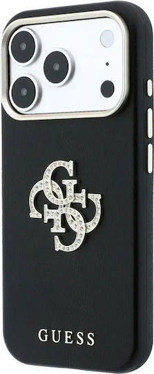 Guess Glatt & Groß Strass Logo Hülle Für iPhone 18 Pro / 17 Pro Schwarz