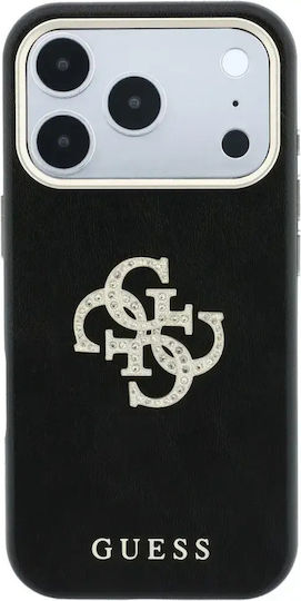 Guess Glatt & Groß Strass Logo Hülle Für iPhone 18 Pro / 17 Pro Schwarz