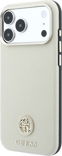 Guess Grained Round Strass Logo Magsafe Case Iphone 18 Pro Max 17 Pro Max Beige 3666339653910