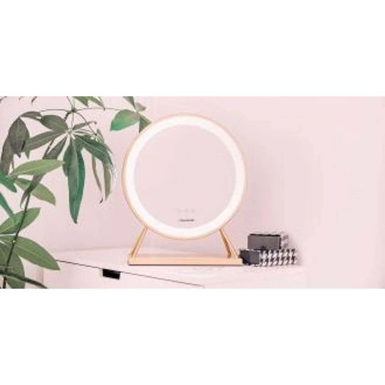 Humanas Tabletop Makeup Mirror with Light 40x40cm Gold