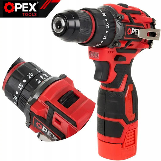 Opex Tools OPX28036 Mașină de Găurit Cu Percuție Cu Baterie Brushless 16.8V 2x1.5Ah