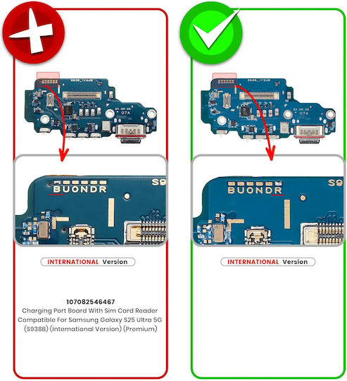 Charging Port Board Sim Card Reader Samsung Galaxy S25 Ultra 5g S938r International Version Premium