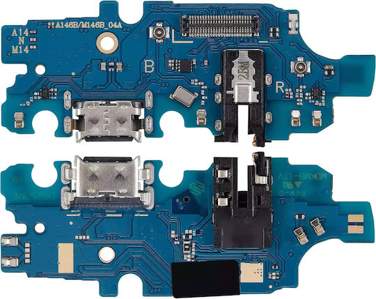 Ladeanschlussplatine Kopfhörerbuchse Samsung Galaxy A14 5G A146b 2023 Internationale Version Aftermarket Plus