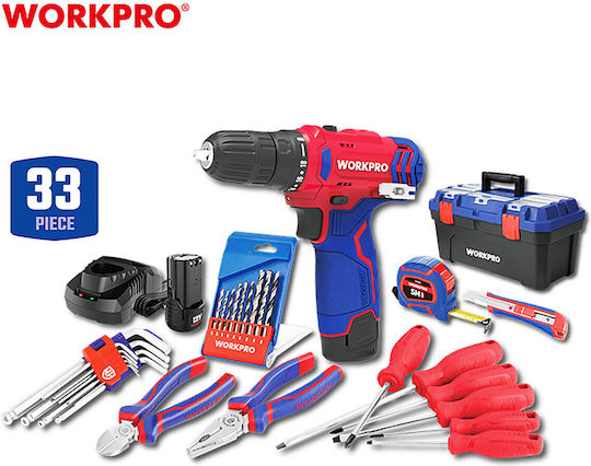WorkPro WP500005 Battery Drill Driver 12V