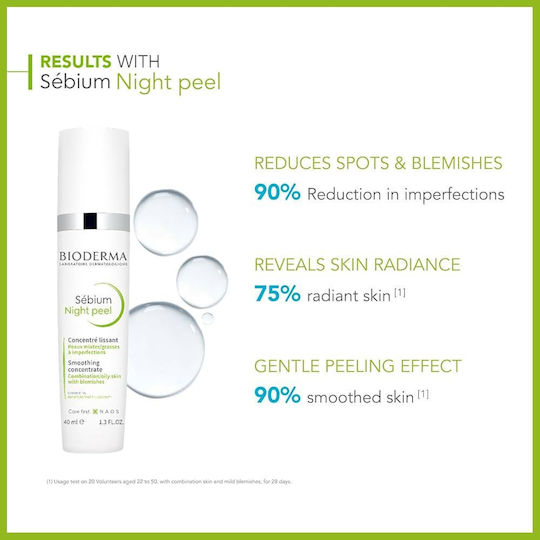 Bioderma Sebium Night Крем за Пилинг за Лице 40ml