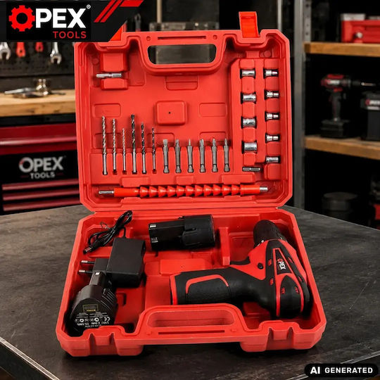 Opex Tools OPX28032 Δραπανοκατσάβιδο Μπαταρίας Brushless 12V 2x2Ah