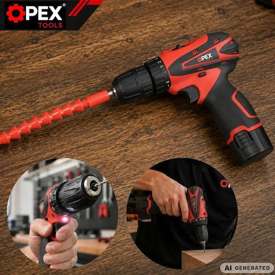Opex Tools OPX28032 Δραπανοκατσάβιδο Μπαταρίας Brushless 12V 2x2Ah
