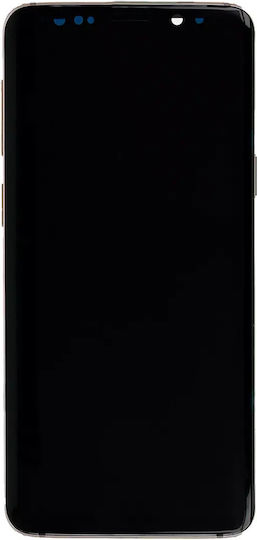 OLED Ersatzbildschirm für Samsung Galaxy S9 Plus mit Rahmen Sunrise Gold