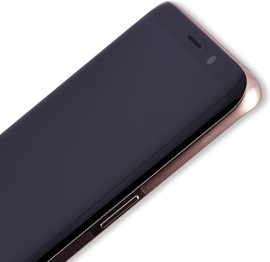 OLED Ersatzbildschirm für Samsung Galaxy S9 Plus mit Rahmen Sunrise Gold