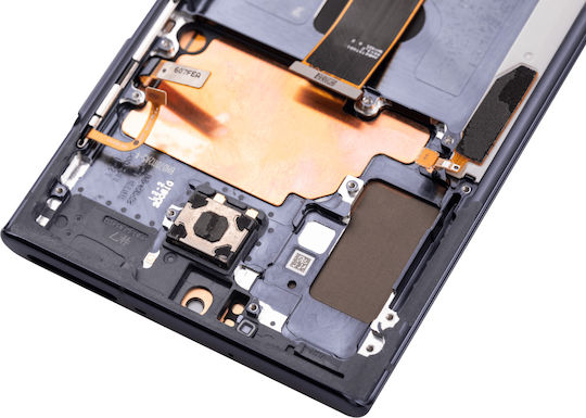 OLED Ersatzbildschirm mit Rahmen Samsung Galaxy Note 10+ 5G Aftermarket Plus Aura Schwarz