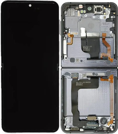 Inner Oled Assembly Frame Samsung Galaxy Z Flip 4 5g Us & International Service Pack Graphite