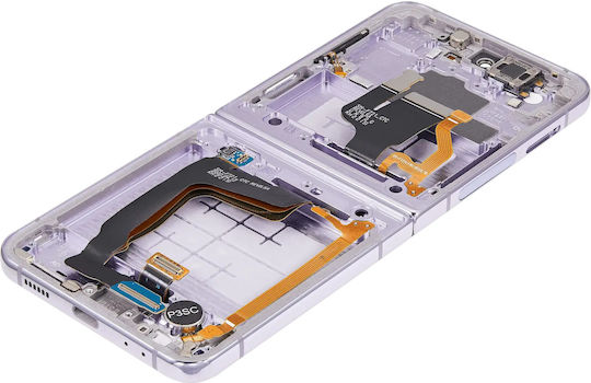 Innen-OLED-Baugruppe mit Rahmen für Samsung Galaxy Z Flip 4 5G US- und Internationale Version Aftermarket Plus Bora Lila