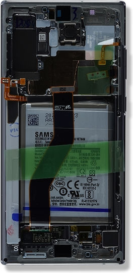Oled Montage Rahmen Samsung Galaxy Note 10+ 5G Service Pack Aura Glow Silber