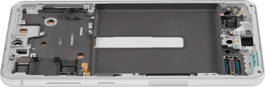 OLED Ersatzbildschirmrahmen Samsung Galaxy S21 FE 5G US & Internationale Version Aftermarket Plus 120Hz Weiß