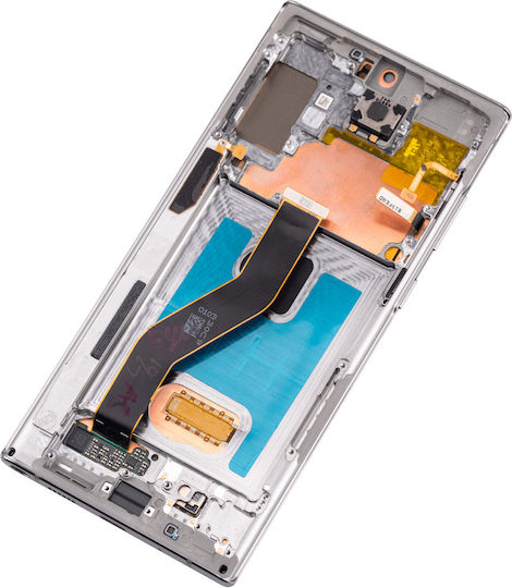 OLED Montage Rahmen Samsung Galaxy Note 10 Plus 5G Aftermarket Plus Aura Glow Silber