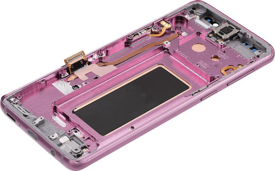 OLED сглобка рамка Samsung Galaxy S9 aftermarket plus лилав пурпурен