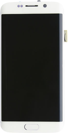 LCD Montage Rahmen Samsung Galaxy S6 Edge Verizon Sprint Weiße Perle