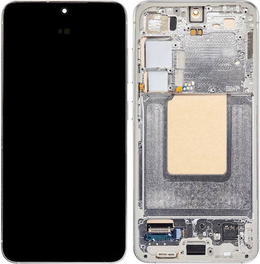 OLED Ersatzbildschirmrahmen Samsung Galaxy S24 5G US & Internationale Version Service Pack Marmor Grau