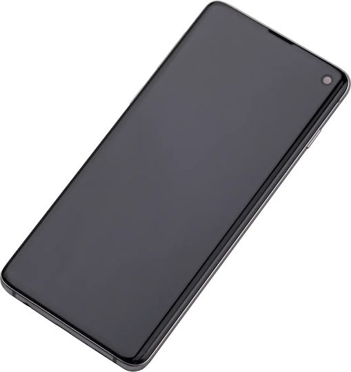 Asamblare OLED cu ramă Samsung Galaxy S10 aftermarket Plus Prism Alb