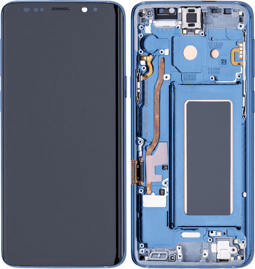 OLED ansamblu cu ramă Samsung Galaxy S9 aftermarket Plus albastru coral