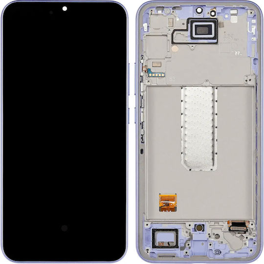 OLED Ersatzbildschirm mit Rahmen Kompatibel Samsung Galaxy A34 5G A346 2023 Service Pack Lila