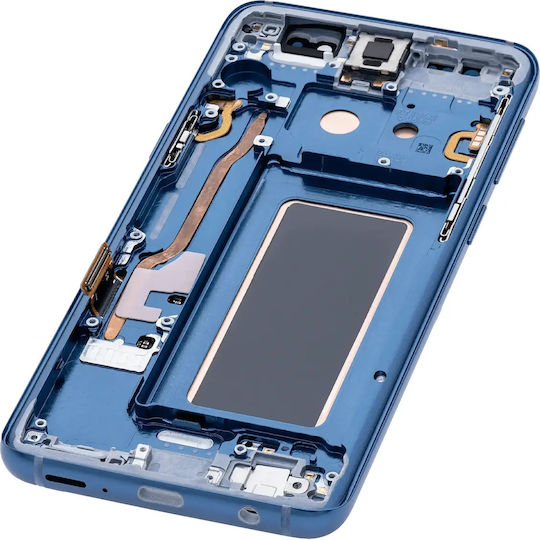 OLED ansamblu cu ramă Samsung Galaxy S9 aftermarket Plus albastru coral