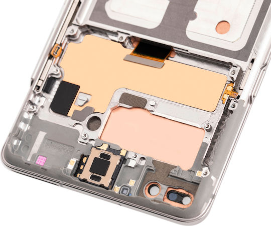 OLED Montage Rahmen Samsung Galaxy S10 5G Service Pack Kronen Silbern