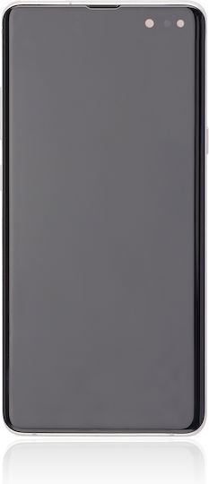 OLED Montage Rahmen Samsung Galaxy S10 5G Service Pack Kronen Silbern