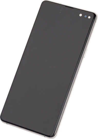 OLED Montage Rahmen Samsung Galaxy S10 5G Service Pack Kronen Silbern