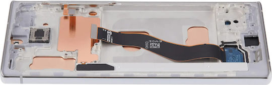 Lcd Assembly Frame Without Fingerprint Sensor Samsung Galaxy Note 10 Us & International Aftermarket Incell Aura Glow Silver
