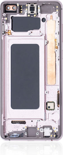 OLED модул с рамка Samsung Galaxy S10 Plus Service Pack керамично бяло