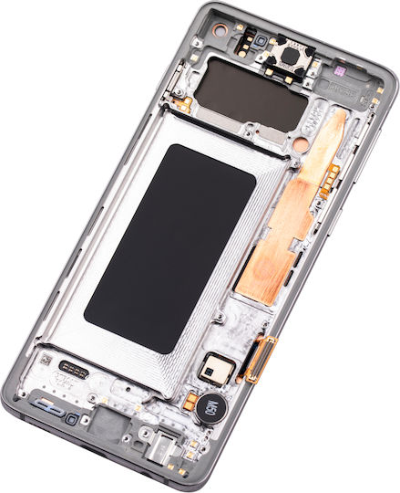 Oled Assembly Frame Samsung Galaxy S10 Service Pack Prism White