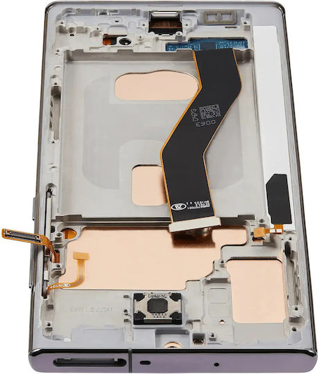 Ersatzbildschirm mit Rahmen Ohne Fingerabdrucksensor Samsung Galaxy Note 10 Plus Aftermarket Plus Incell Aura Glow Silber