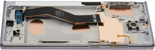 Ersatzbildschirm mit Rahmen Ohne Fingerabdrucksensor Samsung Galaxy Note 10 Plus Aftermarket Plus Incell Aura Glow Silber