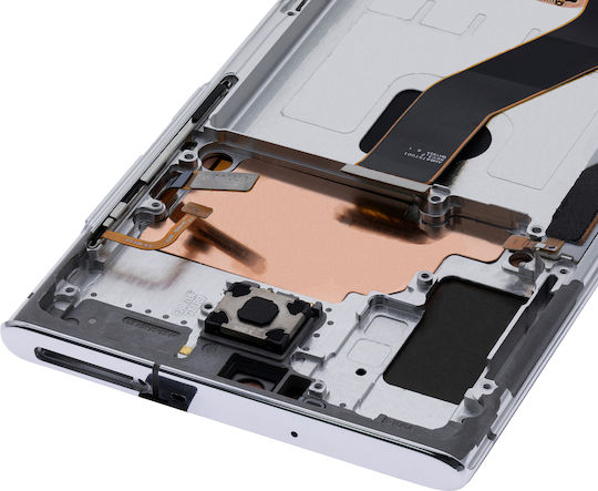 OLED модул с рамка Samsung Galaxy Note 10 Plus 5G Service Pack Aura White