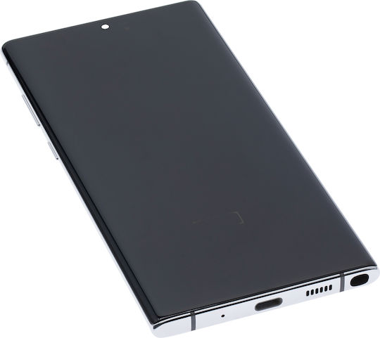 OLED модул с рамка Samsung Galaxy Note 10 Plus 5G Service Pack Aura White
