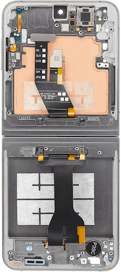 Inner Oled Assembly Frame Samsung Galaxy Z Flip 6 5g Us & International Aftermarket Silver Shadow