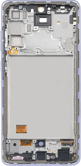 OLED модул с рамка Samsung Galaxy A72 A725 2021 Aftermarket Plus Awesome Лилав