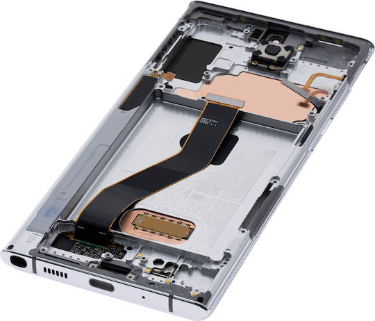OLED модул с рамка Samsung Galaxy Note 10 Plus 5G Service Pack Aura White