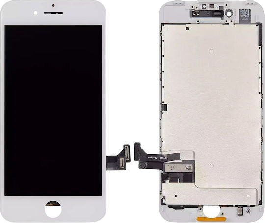 Ansamblu LCD placă de oțel iPhone 7 aftermarket AQ7 alb